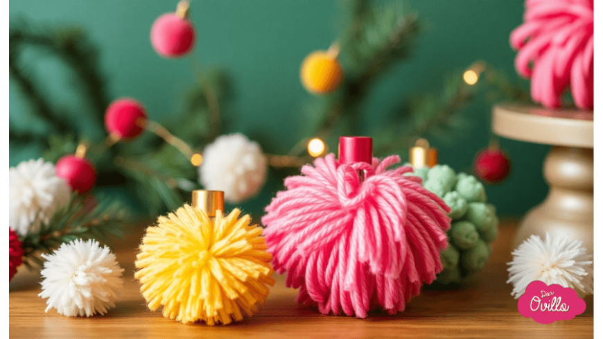 Cómo Hacer Guirnaldas Navideñas con Pompones de Lana Cómo Hacer Guirnaldas Navideñas con Pompones de Lana